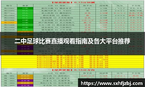 二中足球比赛直播观看指南及各大平台推荐